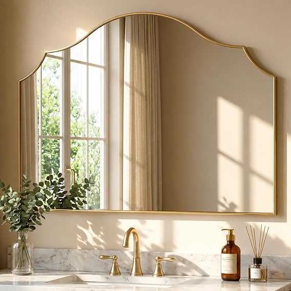 Scalloped Arched Wall Mirror