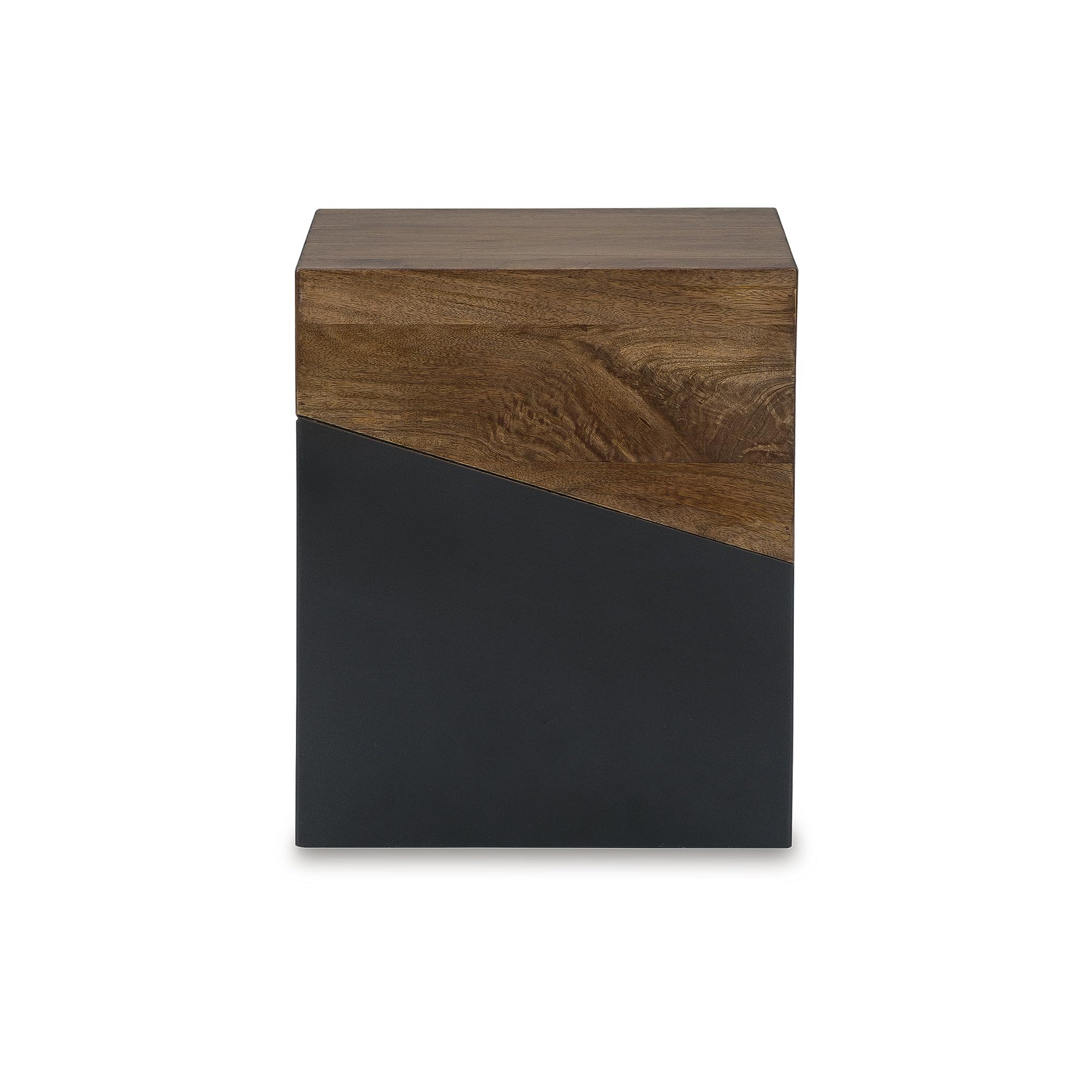 Two-Tone Wood Accent End Table
