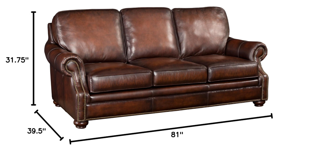 Brown Leather Sofa