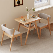 AnywaysWood Soild Wood Table Chairs Set of 2,Bistro Table and Chairs Set of 2 with Padded Seat,Dining Table with Chairs for Kitchen, Dining Room, Patio,Tavern, Balcony,Outdoor,Compact Patio Set
