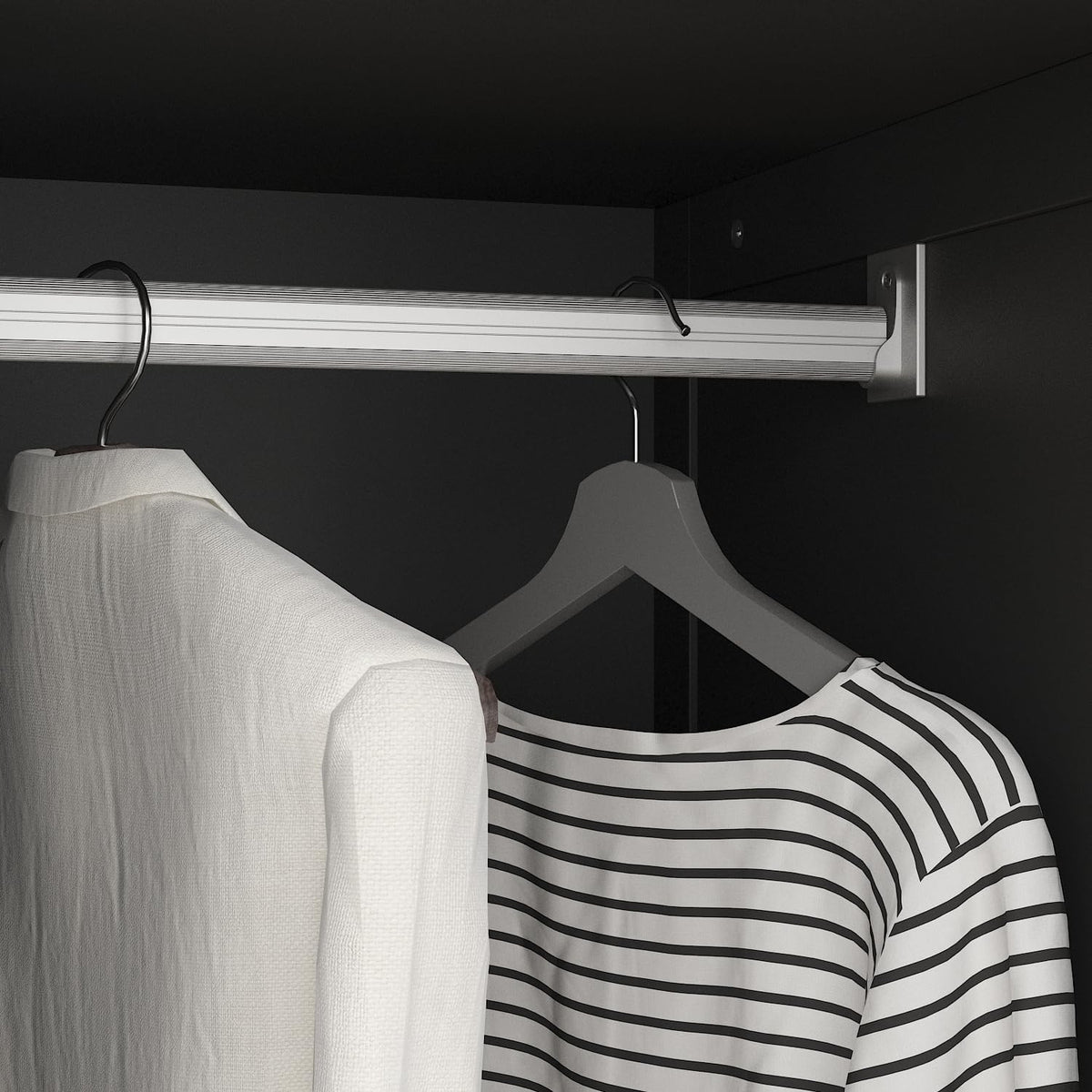 Black Wardrobe with 3 Drawers