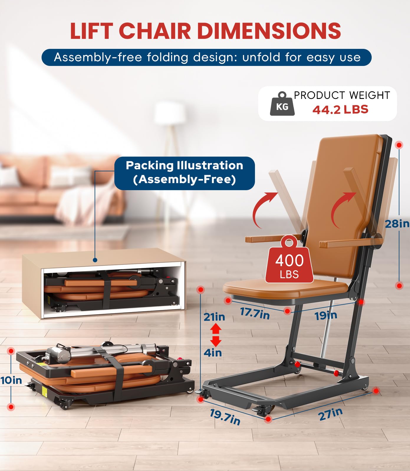 Electric Floor Lift Chair for Elderly
