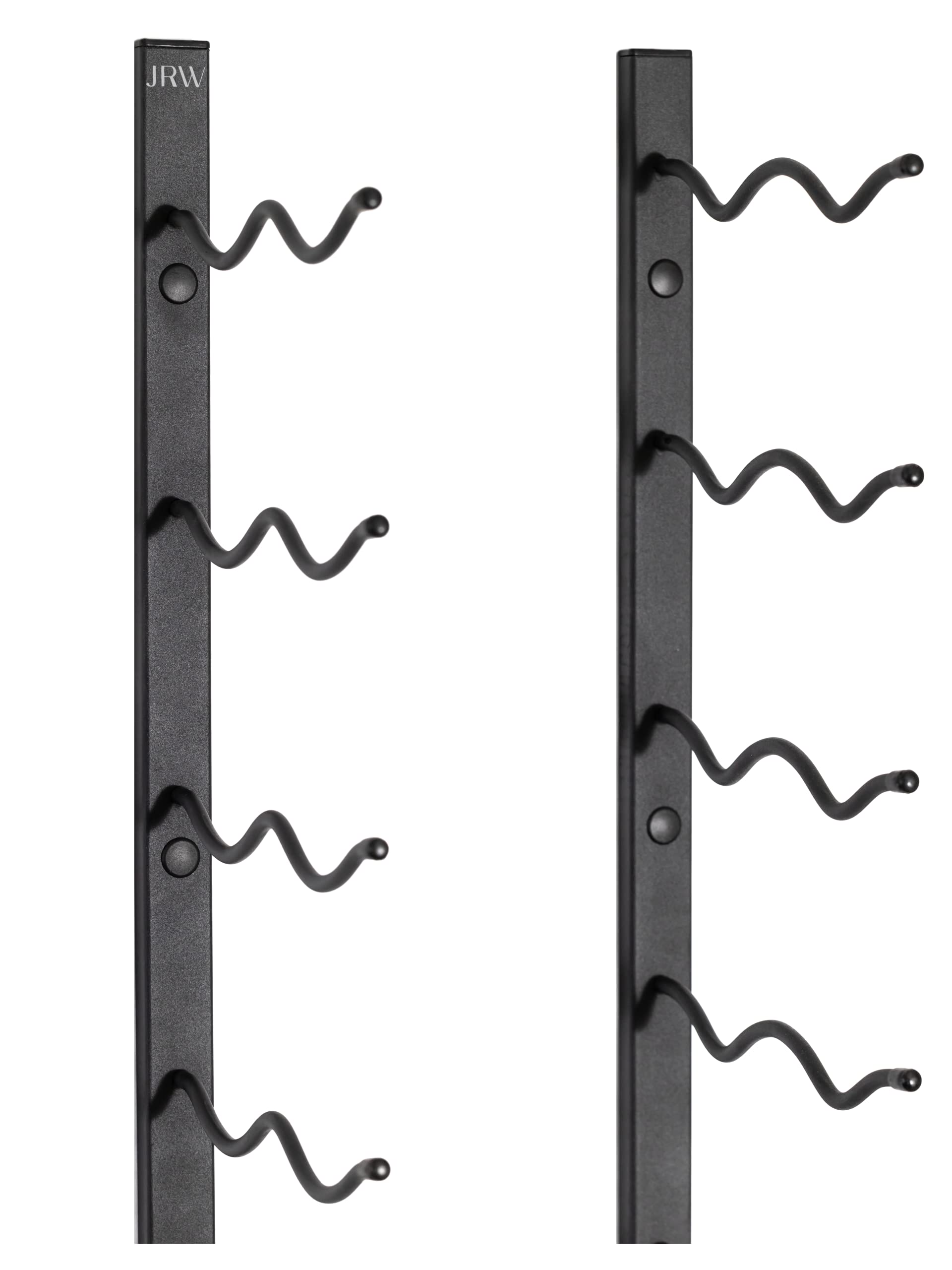 Jagged Ridge Wine Rooms - Premium Wall Mounted Metal Wine Rack - 24 Wine Bottles Holder - Modern Wine Rack, Matte Black - Space Saving for Home, Kitchen, Bar - Designed in Canada by Wine Enthusiasts