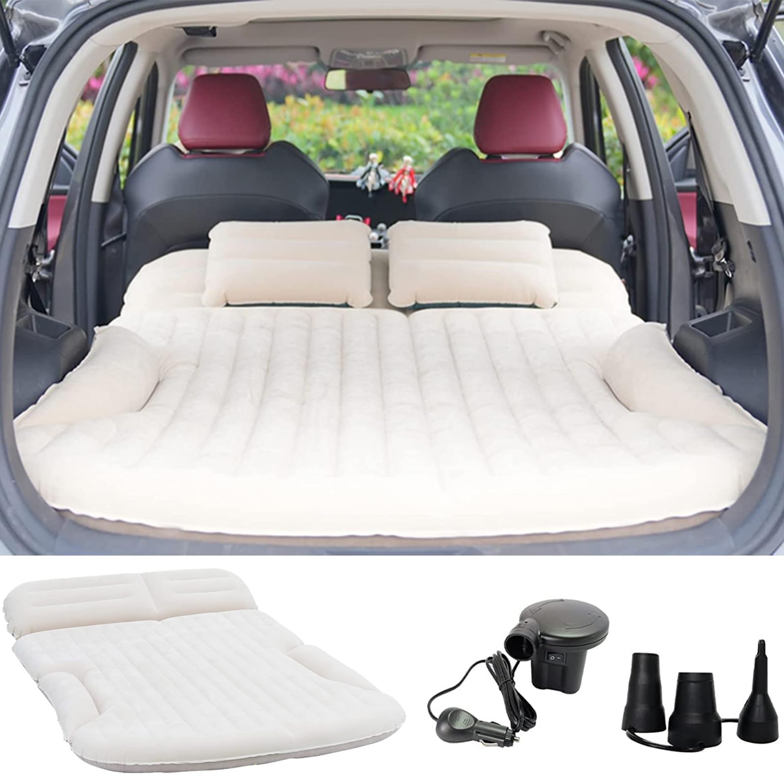 SUV Inflatable Air Mattress with Pillows & Pump