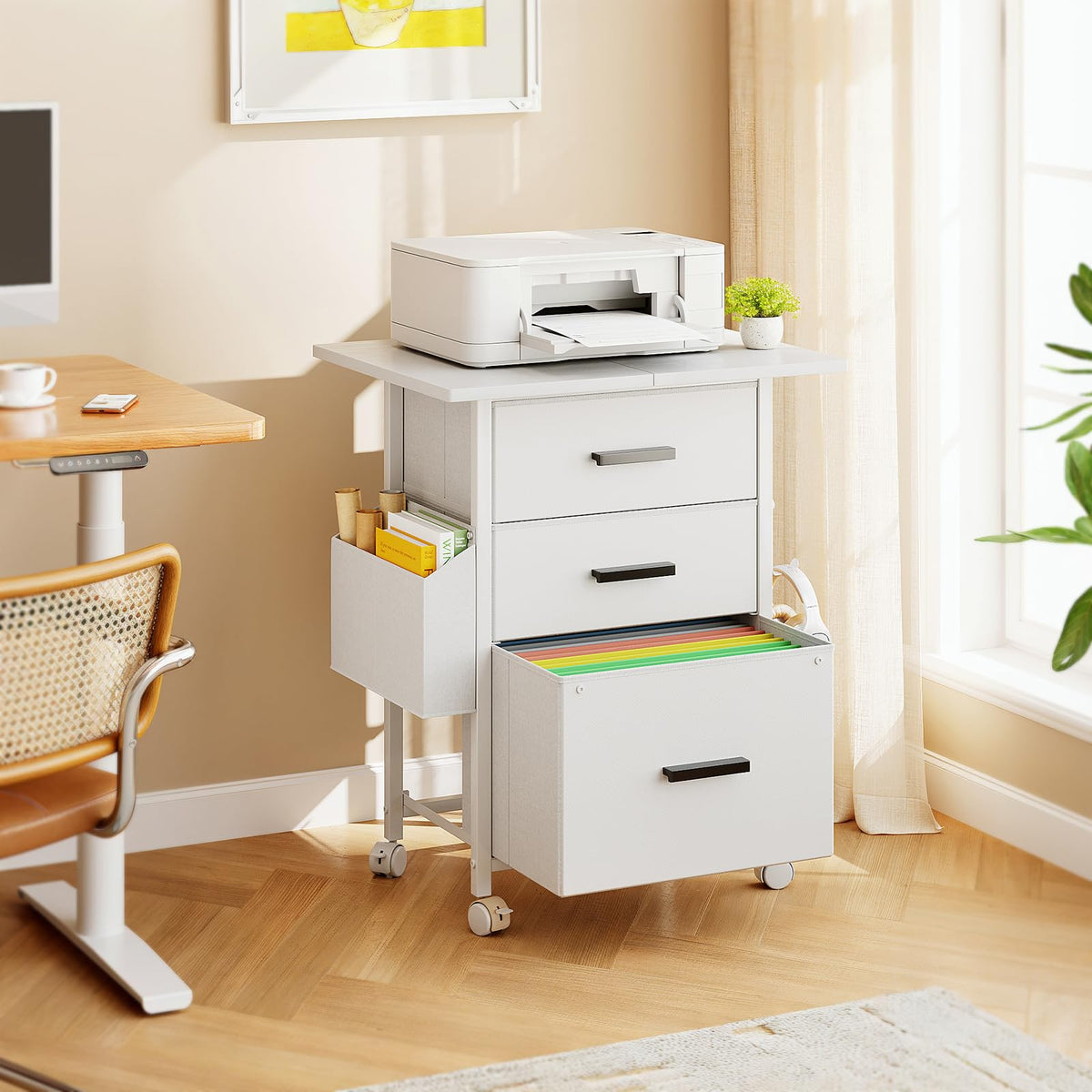 3-Drawer Mobile File Cabinet