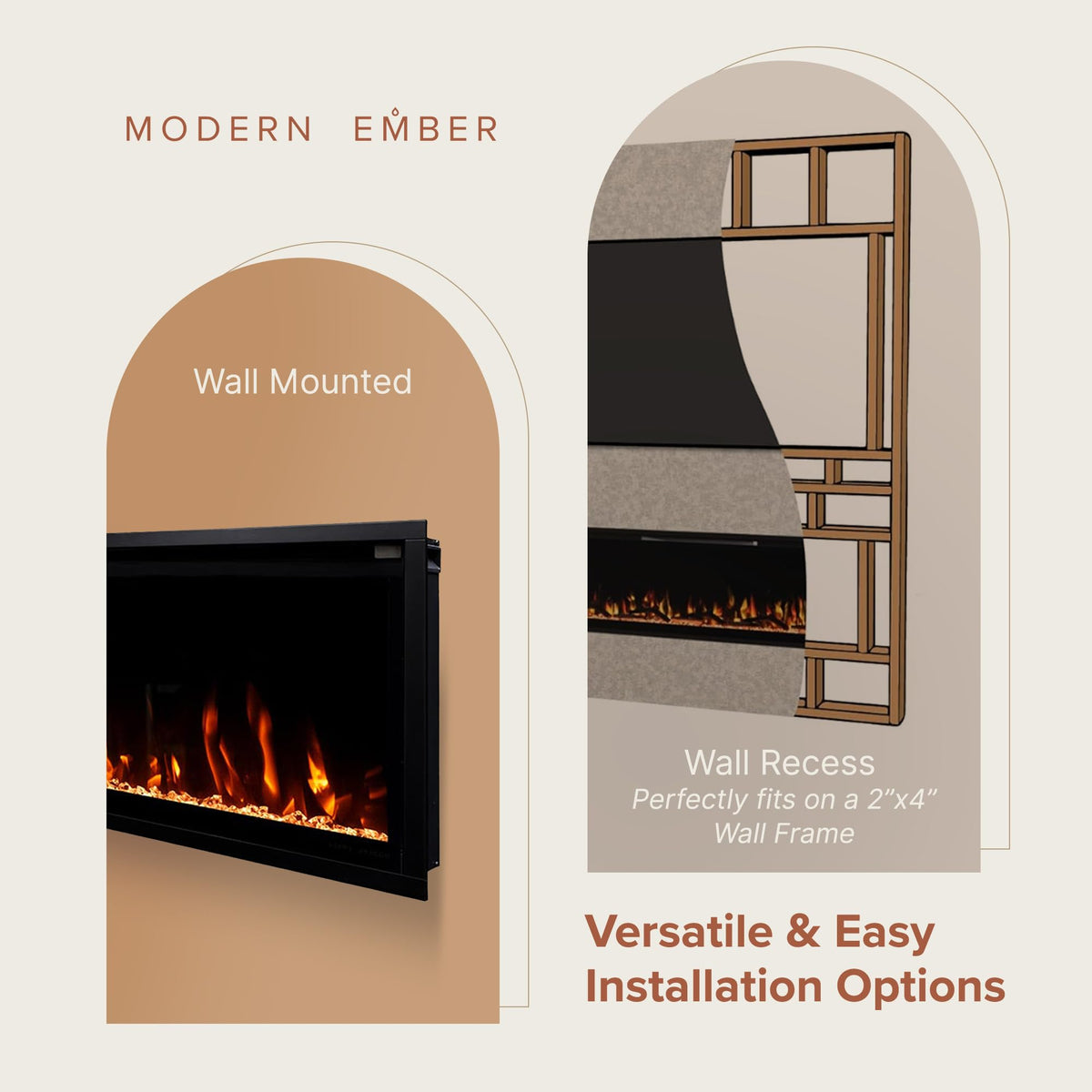 72-Inch Slim Electric Fireplace