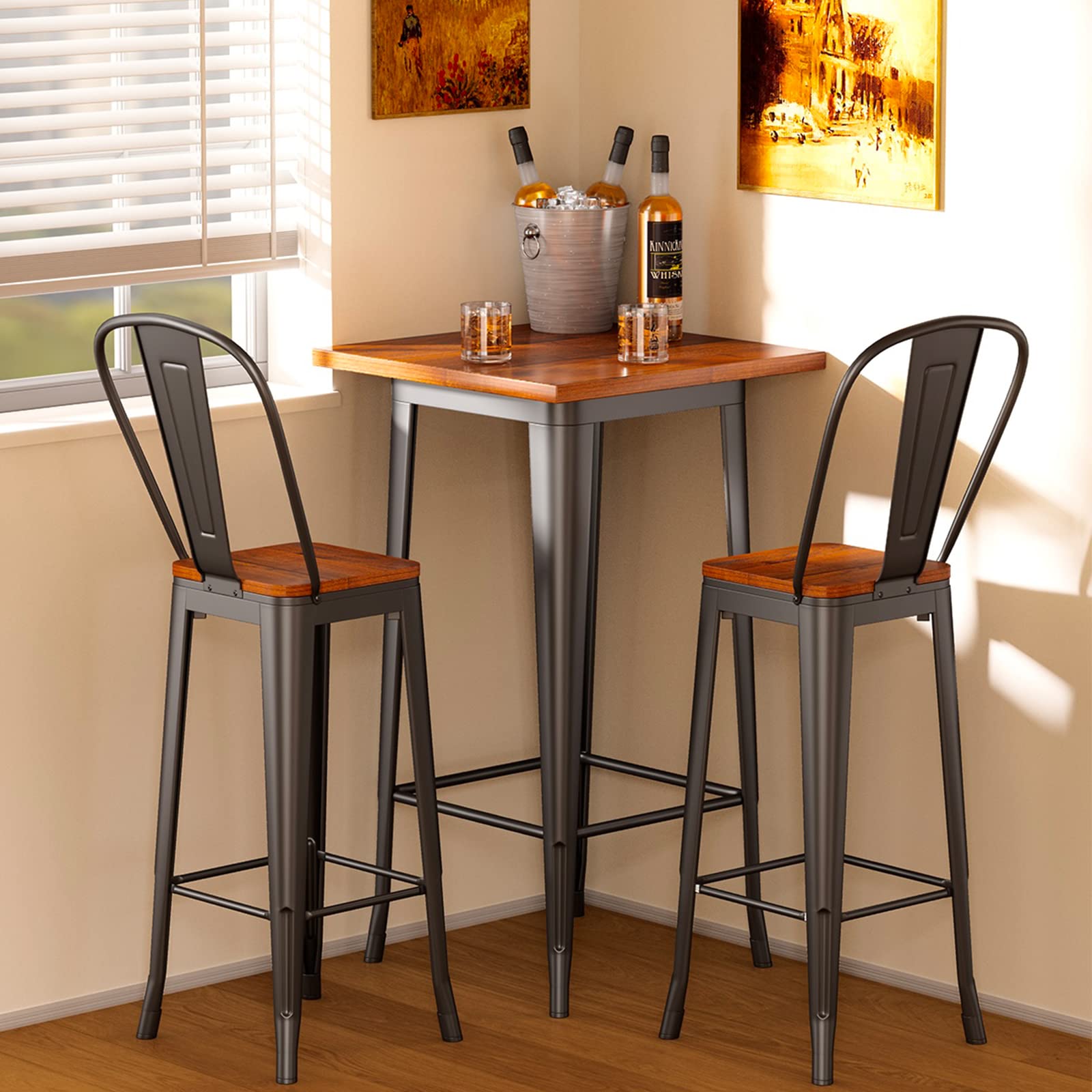 3-Piece Bar Table & Chairs Set