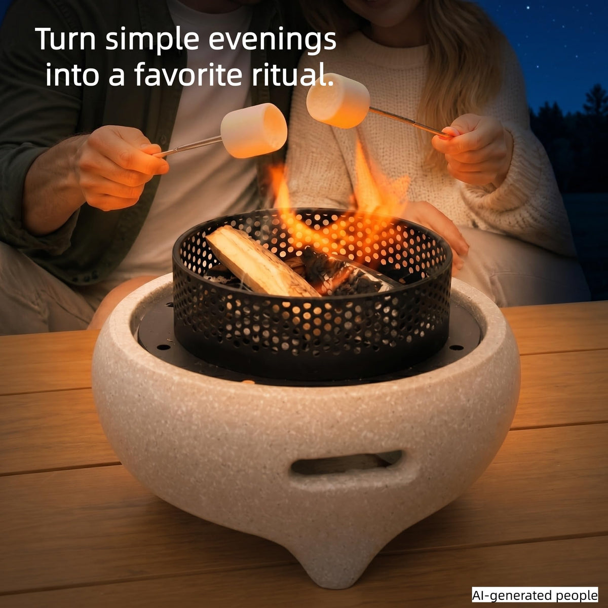 Fengblaze Tabletop Fire Pit Outdoor Safer Burning Mini Fireplace 11.81"