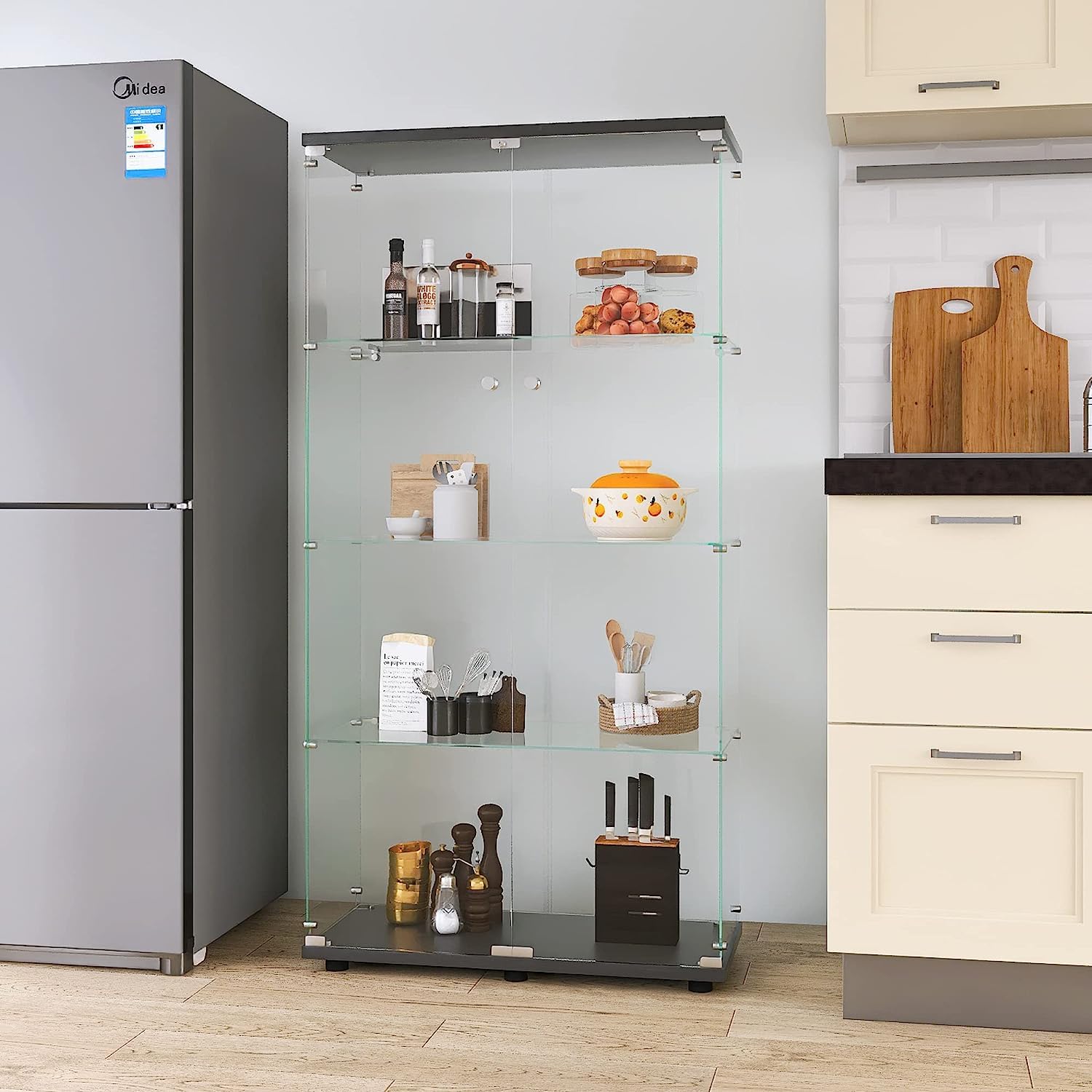 Glass Display Cabinet with Double Door