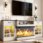 80" TV Stand with 36" Electric Fireplace