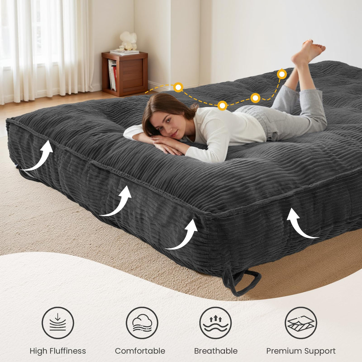 Full Corduroy Futon Mattress