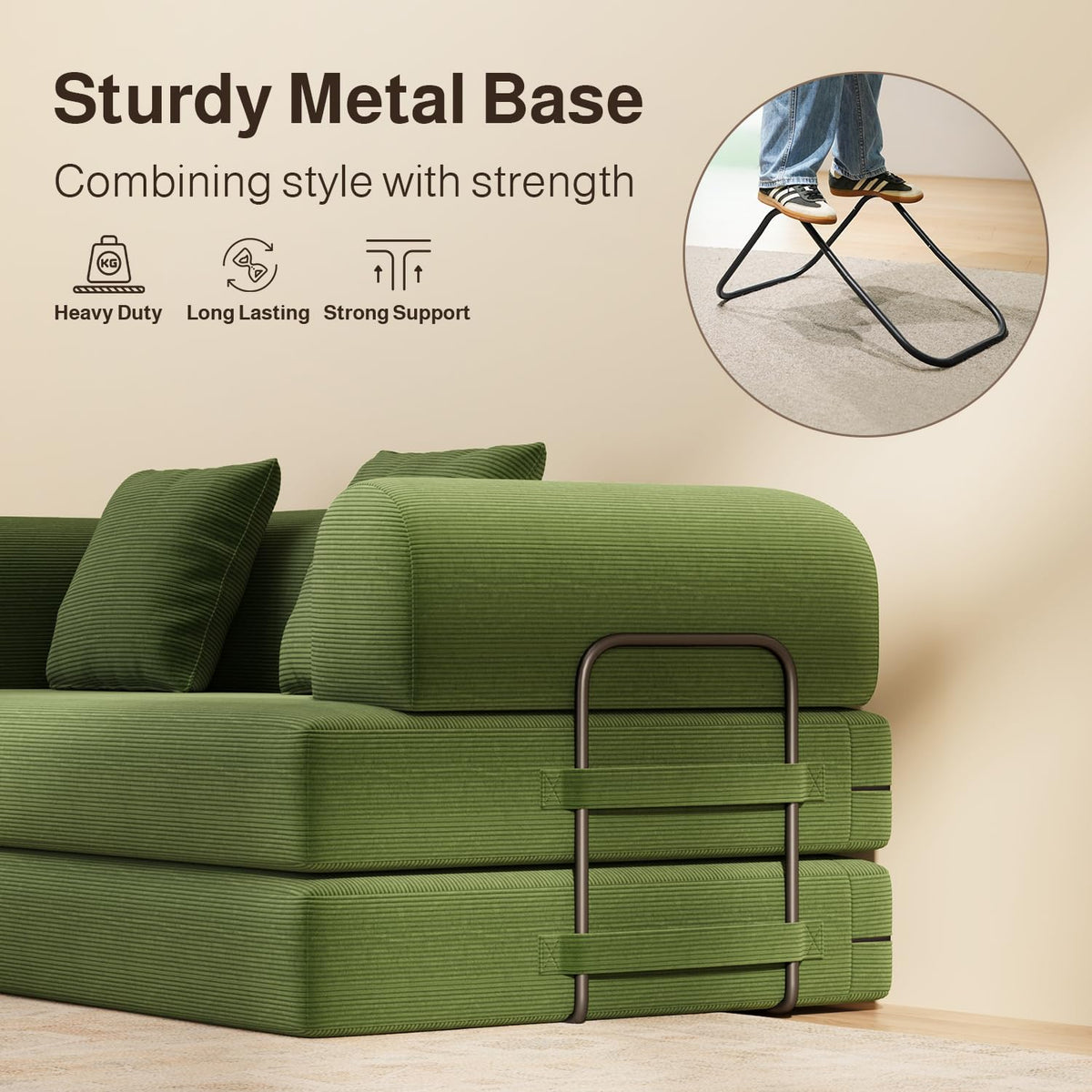 5-in-1 Convertible Sofa Bed