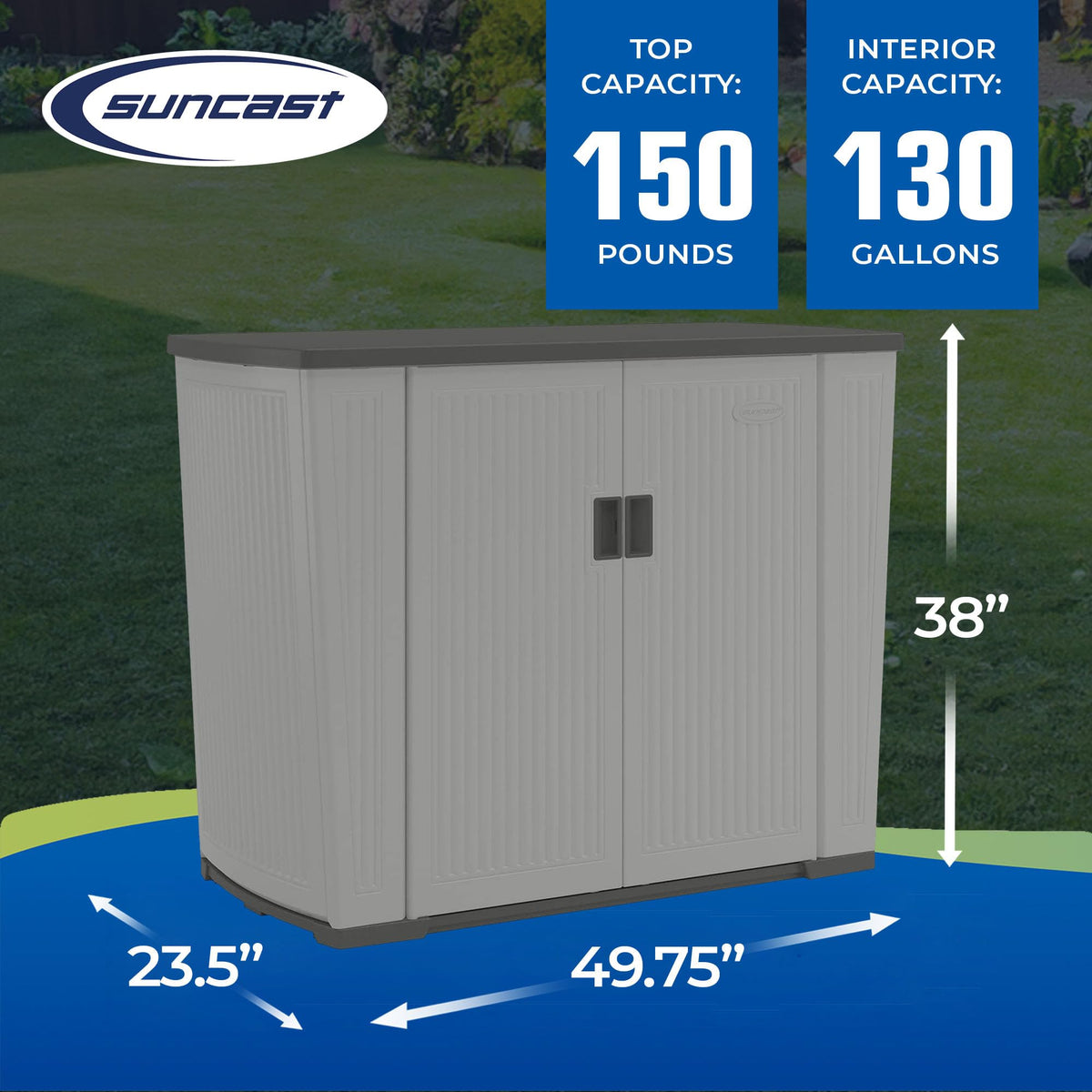 130-Gallon Outdoor Storage Cabinet