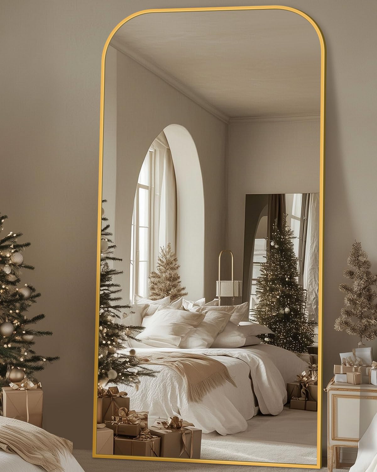 Gold Arched Full Length Mirror