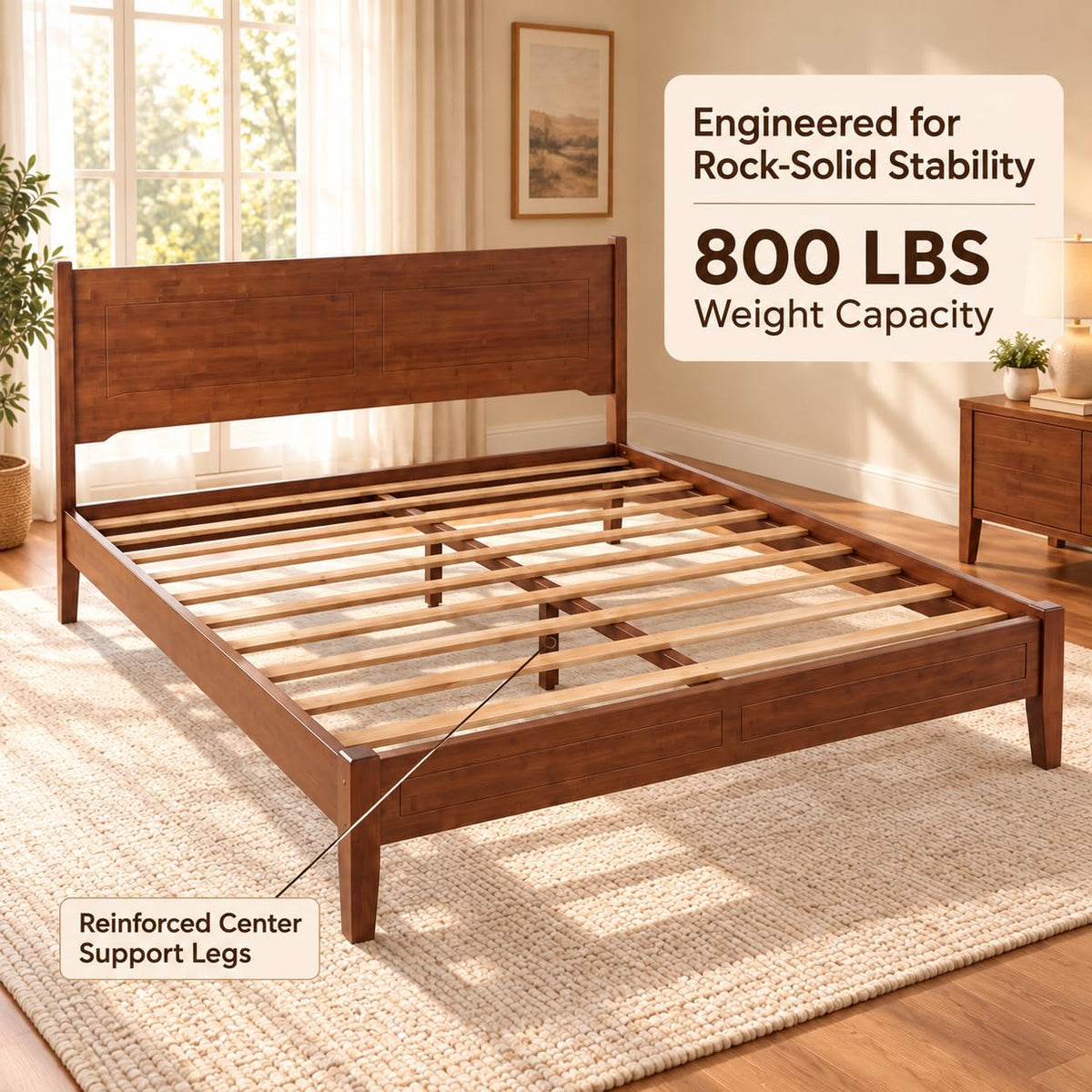 yotila King Bed Frame with Headboard and Storage