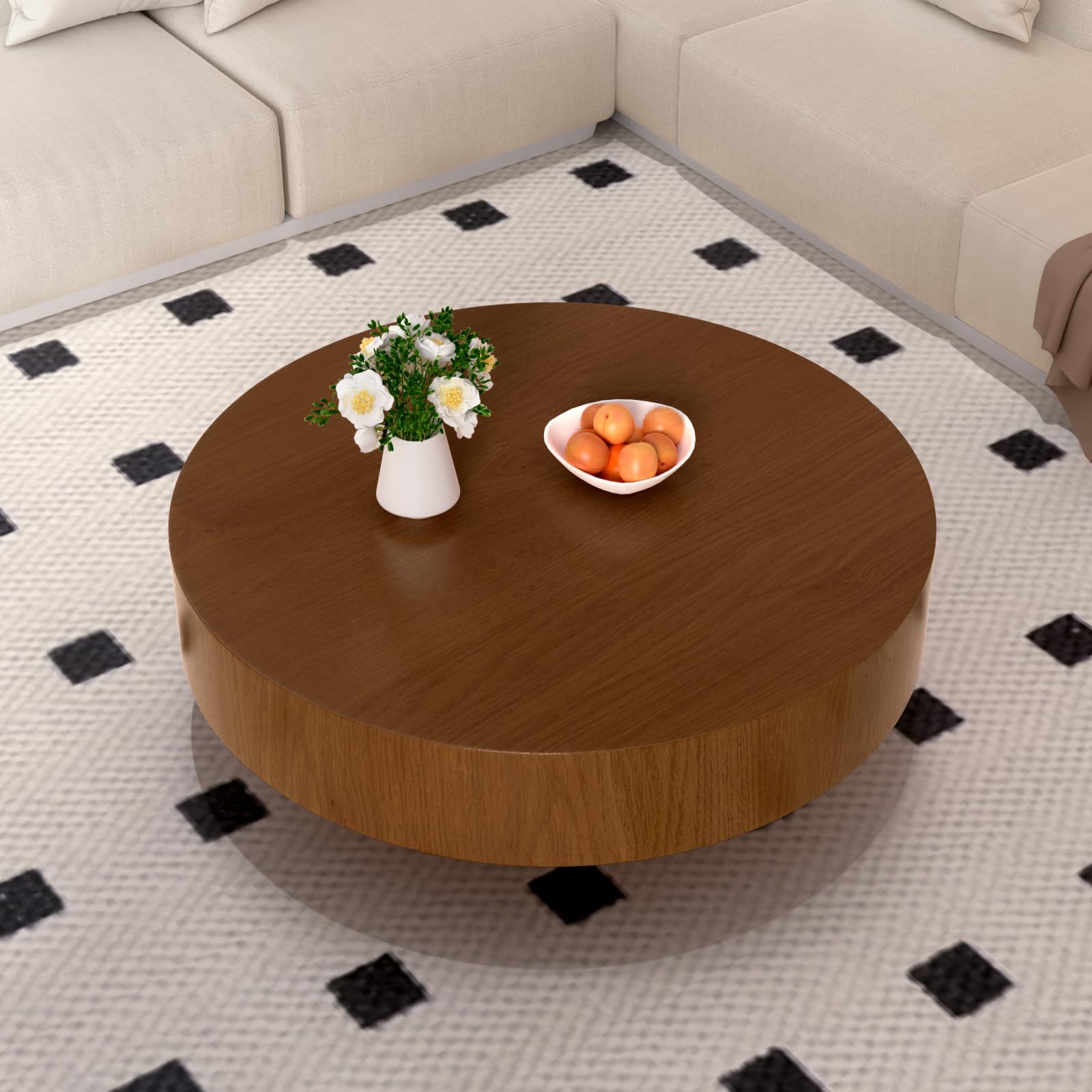 Round Drum Coffee Table