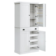 Freestanding Kitchen Pantry Cabinet with Drawer & Sliding Shelves