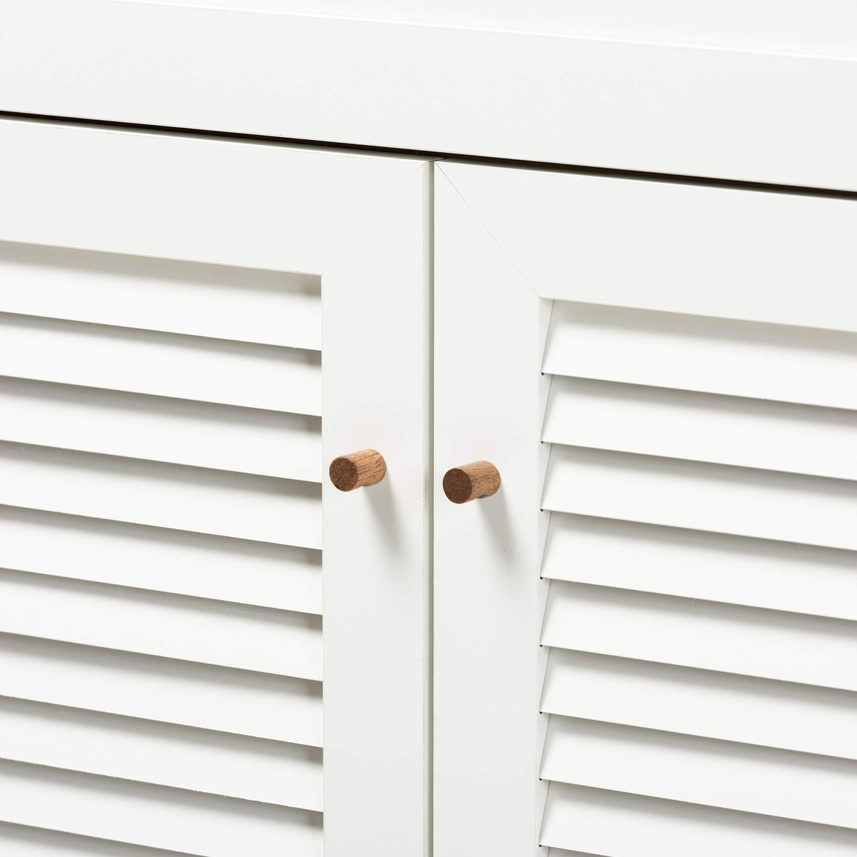 Baxton Studio Shoe Cabinets, White/Walnut