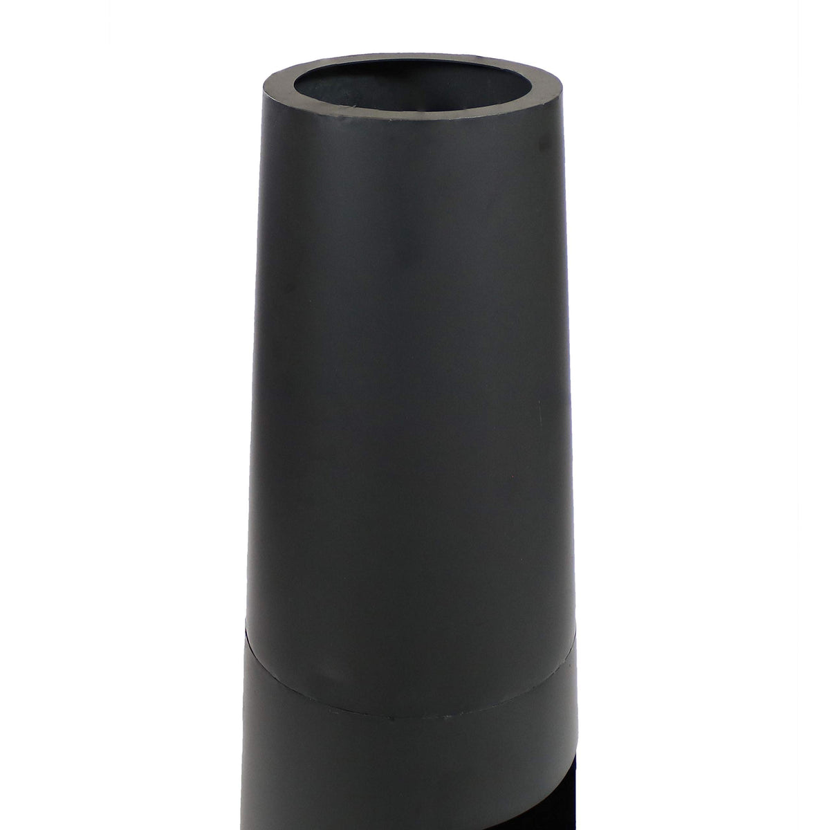 Sunnydaze Chiminea Outdoor Fireplace - Chiminea Fire Pit with Poker and Cover - Outdoor Wood-Burning Fire Pit - Black