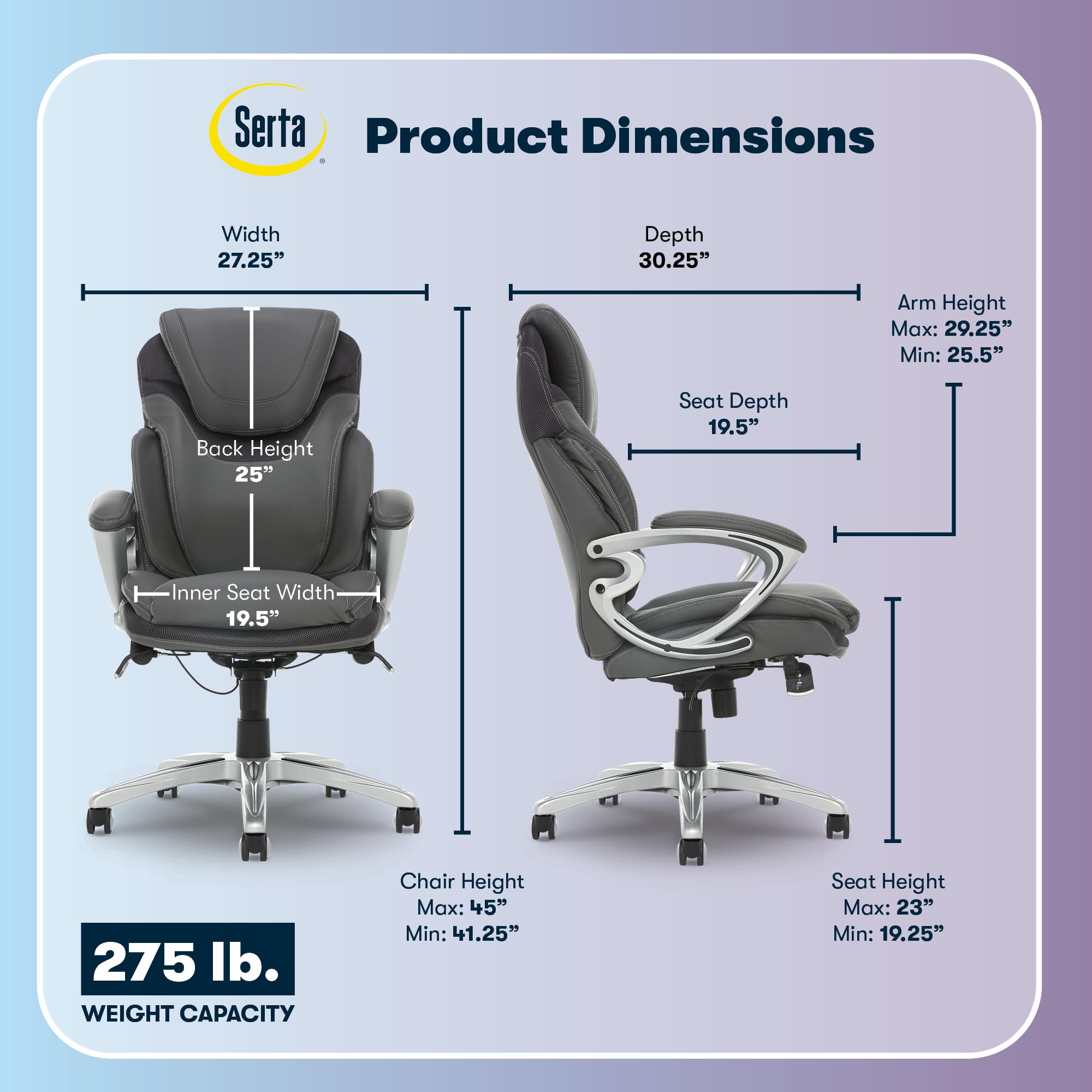 Ergonomic Executive Office Chair with AIR Lumbar Support