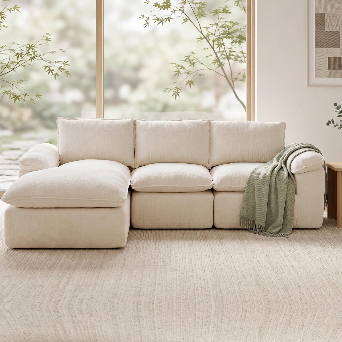 L-Shaped Modular Sectional Sofa