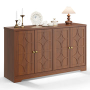 Garvee Sideboard Buffet Cabinet with Storage, 56" Modern Sideboard, Brown