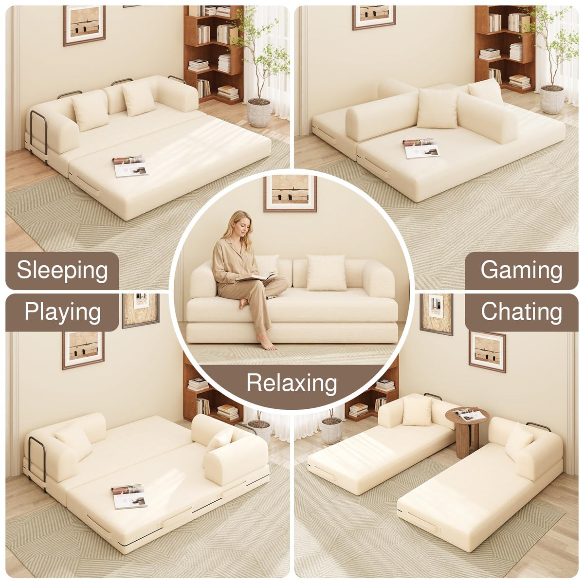 5-in-1 Convertible Sofa Bed