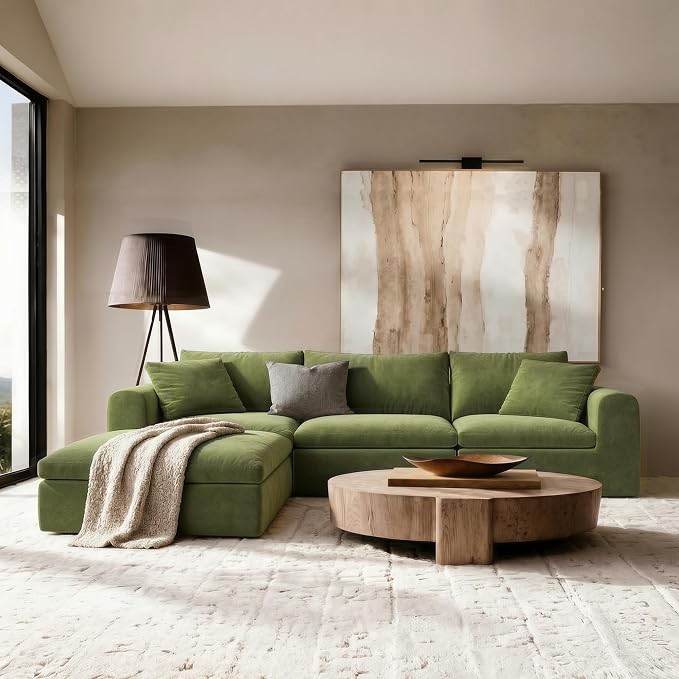 Beige Modular Sectional Sofa
