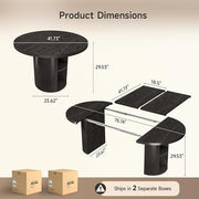 Extendable Fluted Dining Table