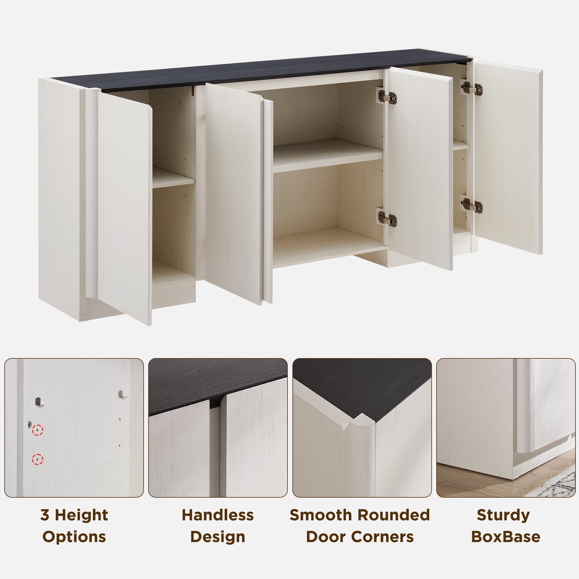 66" Sideboard Buffet Cabinet with Storage