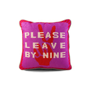 Slogan Needlepoint Throw Pillow