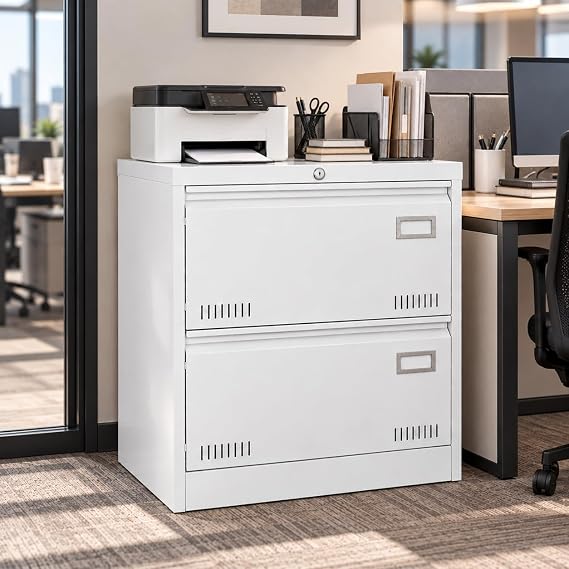 2-Drawer Locking Metal File Cabinet