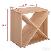 JAXPETY 24 Bottle Wine Rack Holder Compact Cellar Cube Bar Storage Kitchen Decor Wood Display Home,Natural