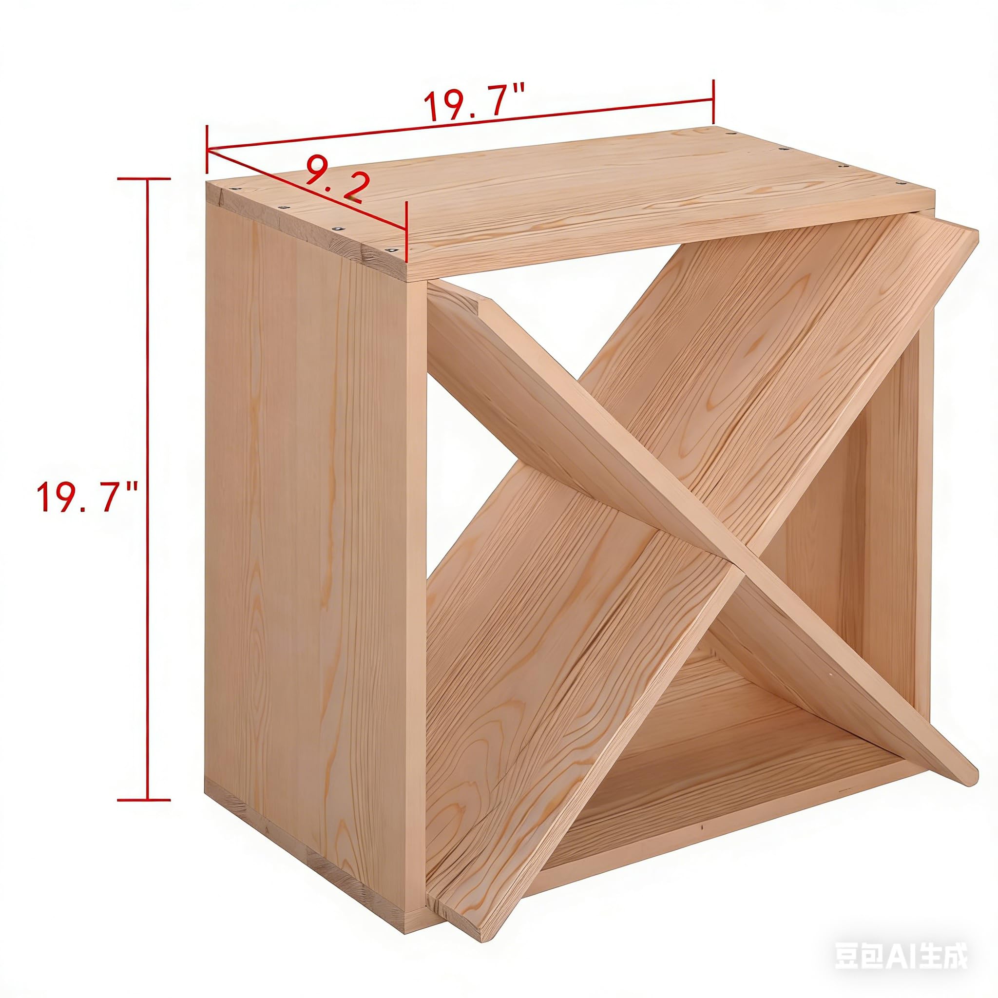JAXPETY 24 Bottle Wine Rack Holder Compact Cellar Cube Bar Storage Kitchen Decor Wood Display Home,Natural