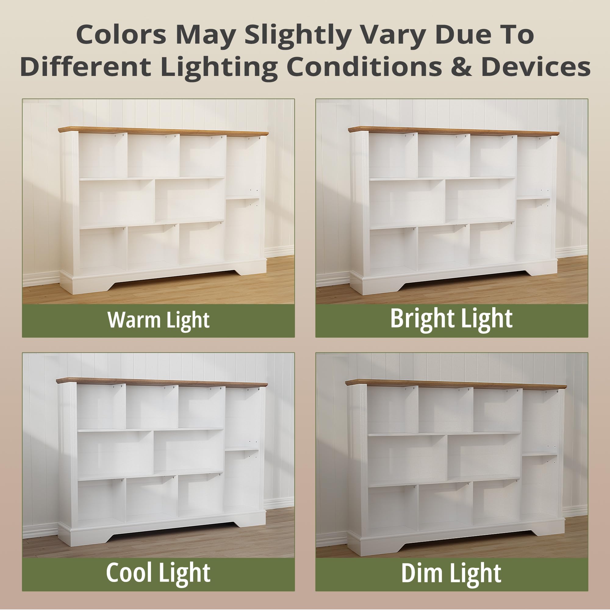 10-Cube Open Bookcase with Base