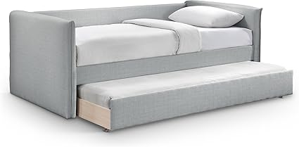 Twin Daybed with Trundle – Linen Fabric