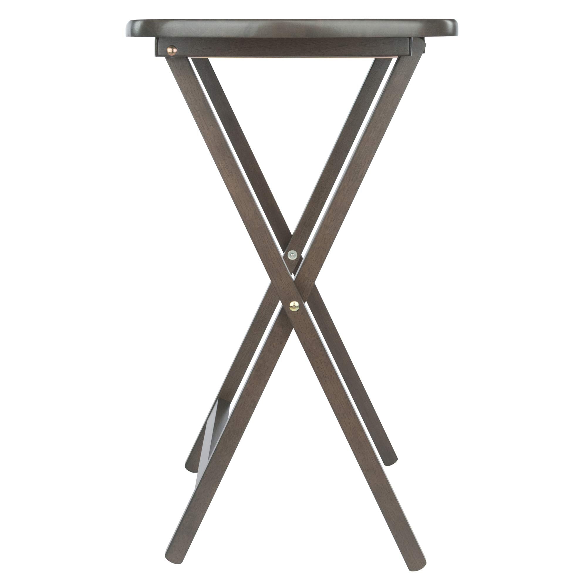 5-Piece Folding Snack Table Set with Storage Stand
