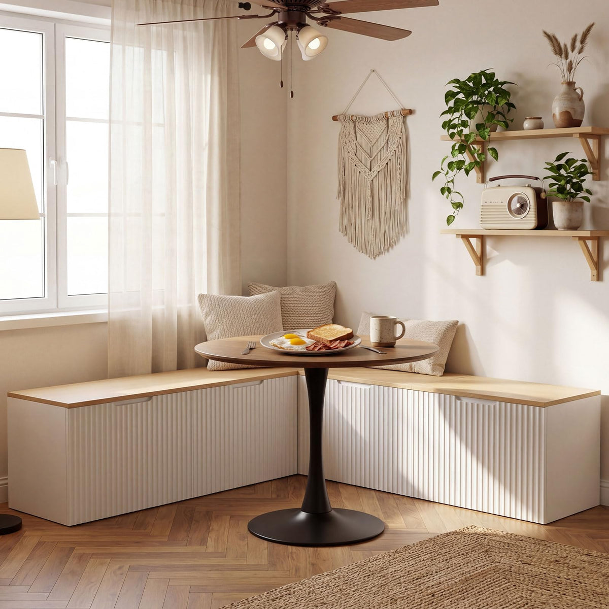 Modular Corner Storage Bench