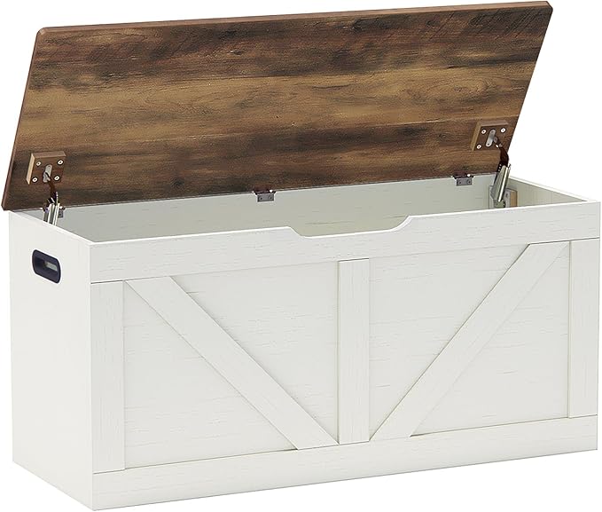 Storage Bench with Safety Hinges