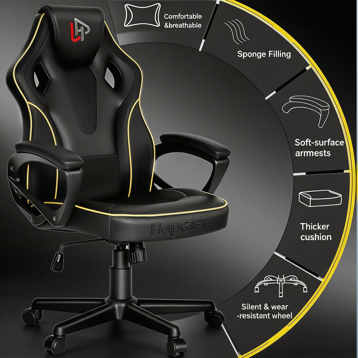Reclining PU Leather Gaming Chair