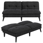 Velvet Futon Sofa Bed with Adjustable Backrest