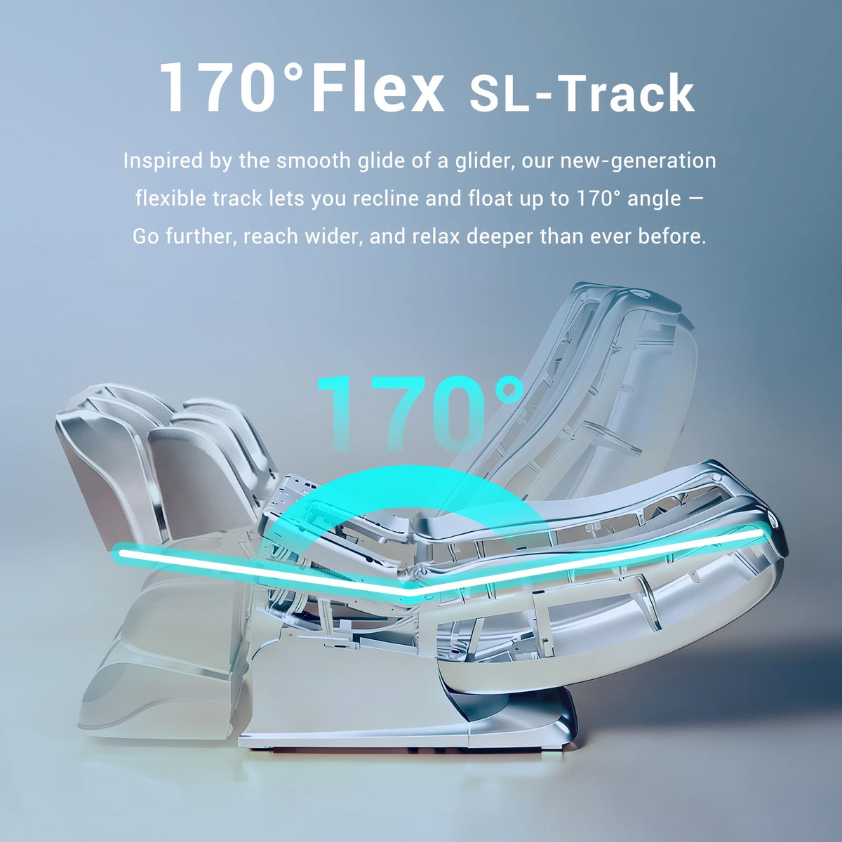 MYNTA Massage Chair Full Body, 170° Flexible SL Track Shiatsu Massage Chairs with Zero Gravity, Bluetooth Speaker, Airbags & Heating, MC1650(Grey)