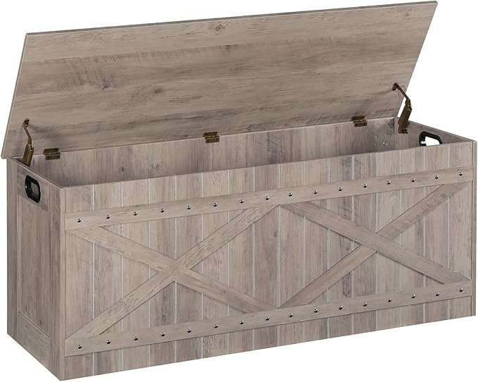 Storage Chest Bench with Safety Hinges
