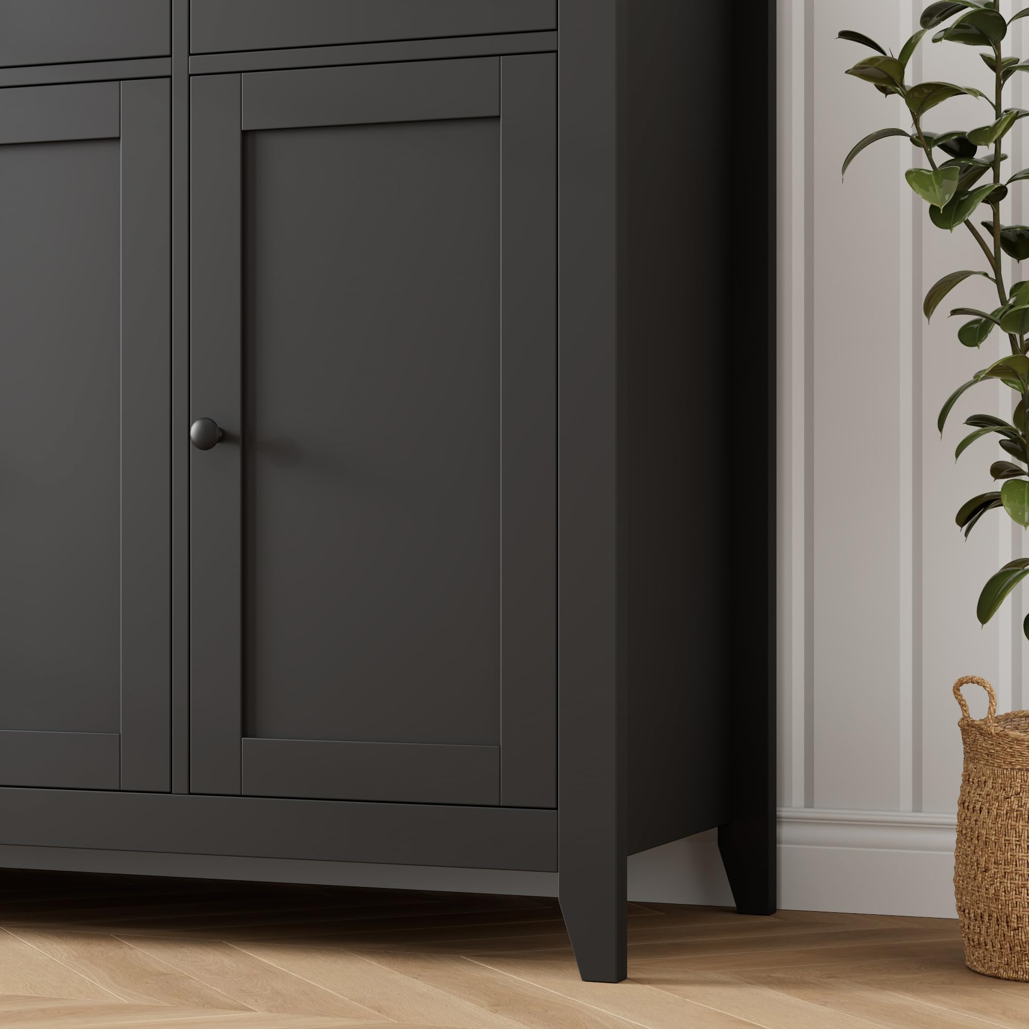 55" Buffet Cabinet with Drawers & Adjustable Shelves
