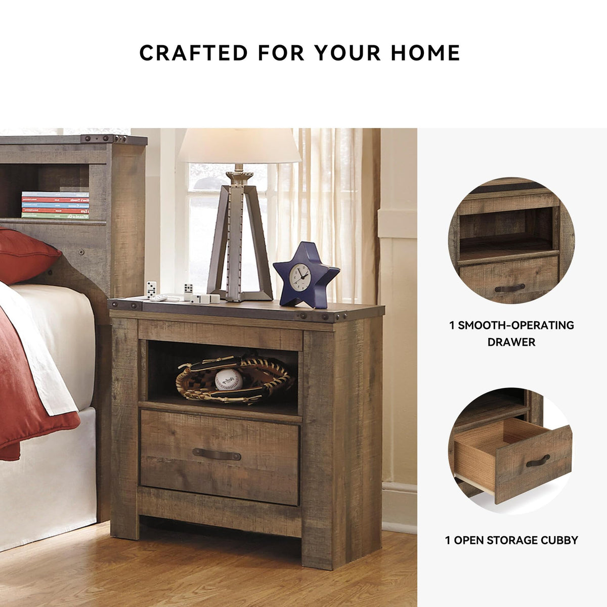 Nightstand with USB Charging