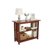 Wood Bookshelf & Side Table Set