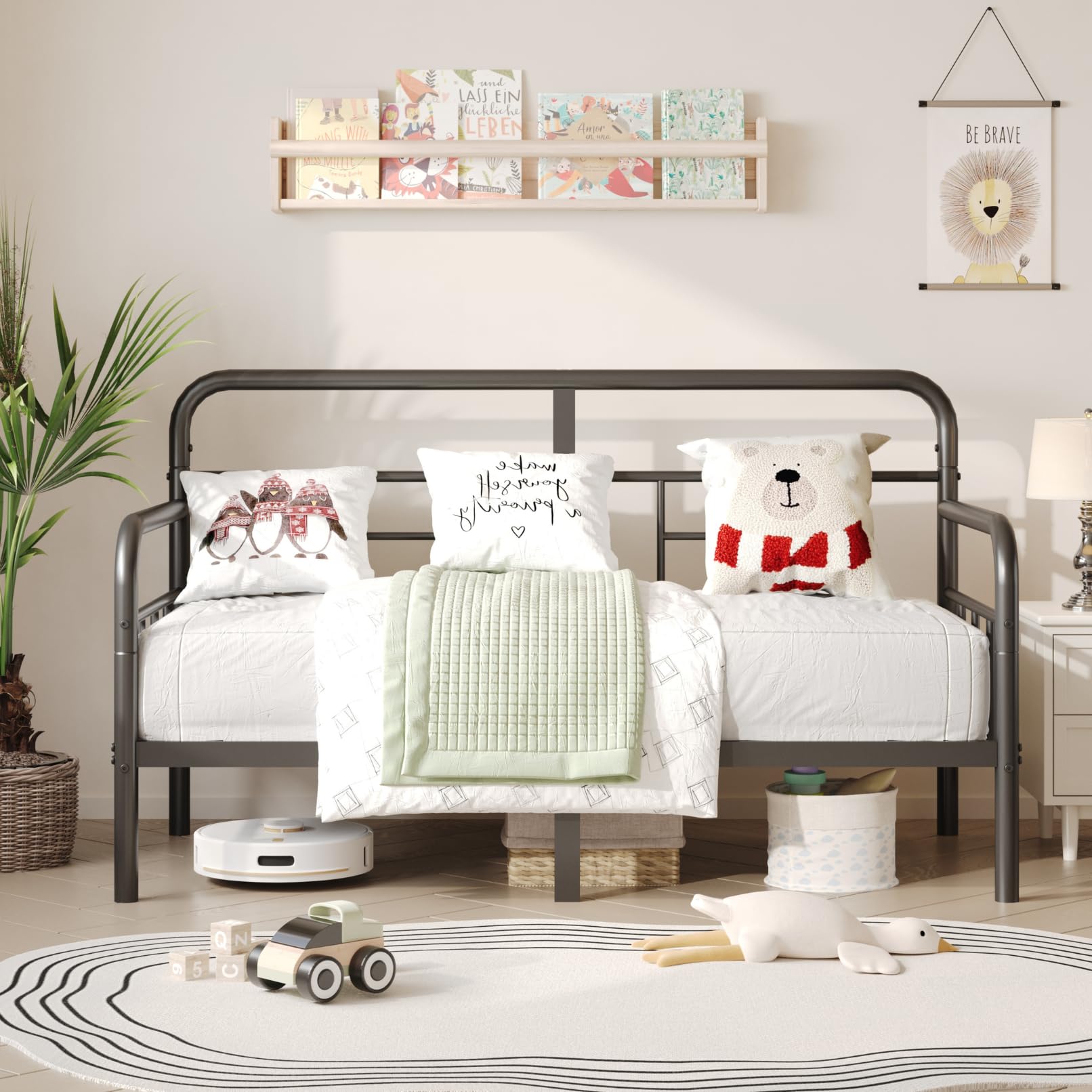 Twin Metal Daybed Frame with Storage