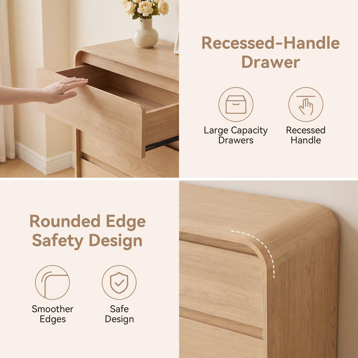 Natural 5-Drawer Dresser