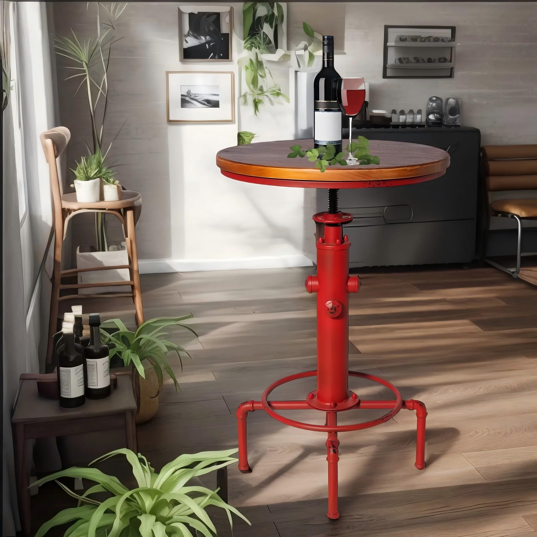 Adjustable Industrial Bar Table