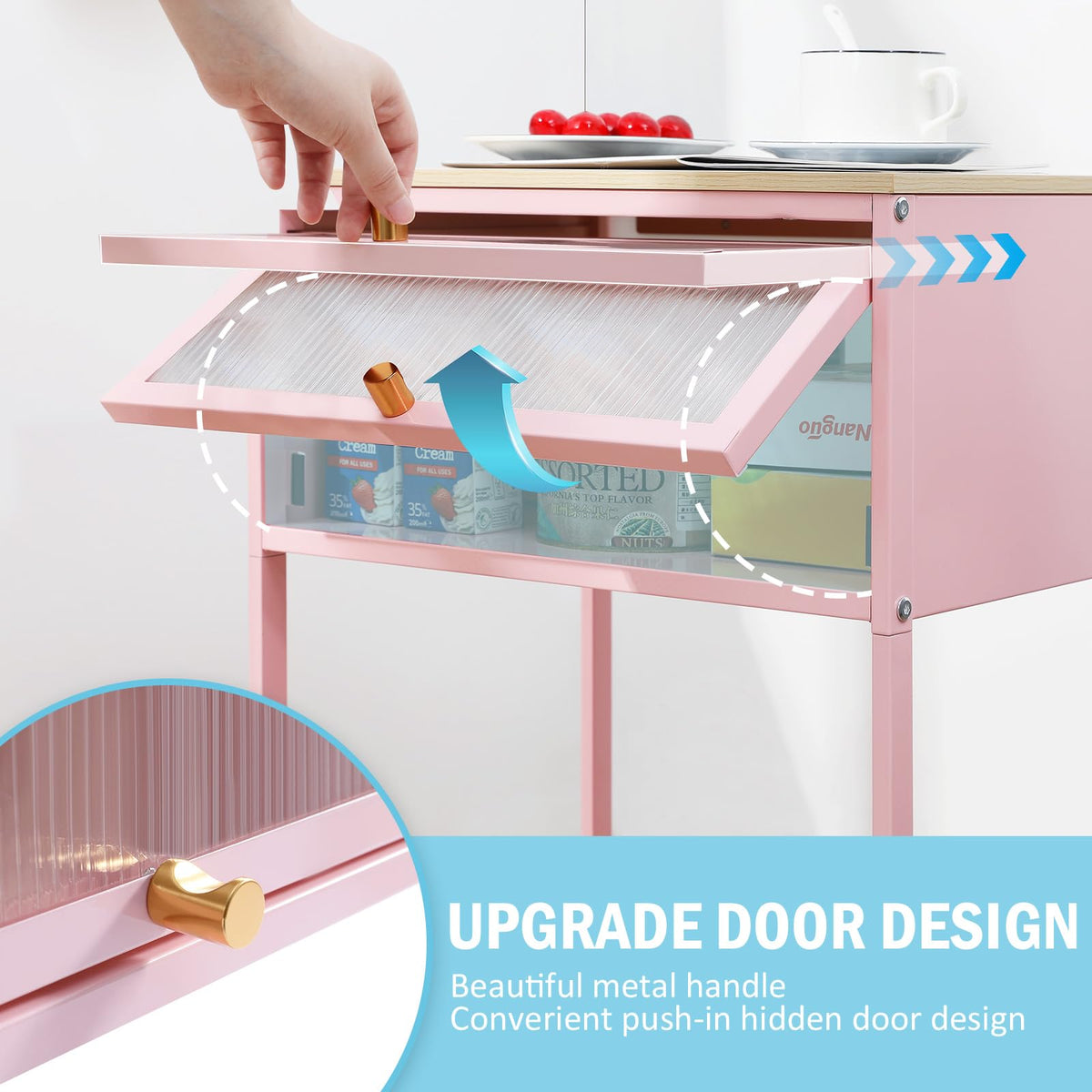 Pink Storage Nightstand